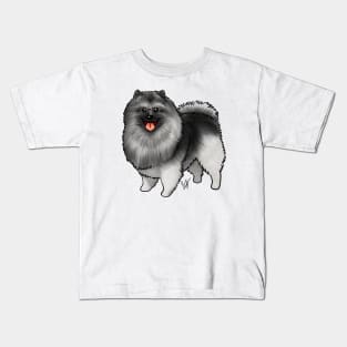 Dog - Keeshond - Black Kids T-Shirt